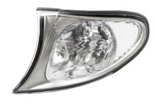 Piloto delantero Bmw Serie 3 (e46) 2001-2005 blanco / borde cromado izquierdo