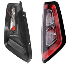 Piloto trasero Fiat Punto 2012-2018 portalamparas union con clips / base negra / led / derecho