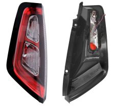 Piloto trasero Fiat Punto 2012-2018 portalamparas union con clips / base negra / roja / led / izquierdo