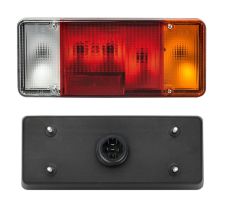 Piloto trasero Peugeot Boxer 2002-2006 modelo pick up / con portabombillas / derecho