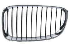 Rejilla Bmw Serie 1 (e81-e87) 2007-2012 frente / marco cromado / lamas negras / izquierda