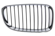 Rejilla Bmw Serie 1 (e82-e88) 2007-2013 coupe / cabrio / frente / marco cromado / lamas negras / derecha