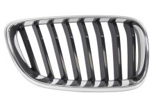 Rejilla Bmw Serie 2 (f22-f23) 2014-2017 coupe / cabrio / frente / modelo sport / marco cromado / lamas negras / derecha
