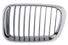 Rejilla Bmw Serie 3 (e46) 1998-2001 frente marco cromado / lamas cromados / izquierda