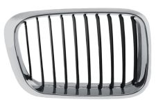 Rejilla Bmw Serie 3 (e46) 1998-2001 frente / marco cromado / lamas negras / derecha