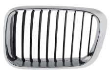 Rejilla Bmw Serie 3 (e46) 1998-2001 frente / marco cromado / lamas negras / izquierda