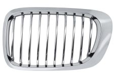 Rejilla Bmw Serie 3 (e46) 1999-2003 coupe / frente marco cromado / lamas cromados / izquierda
