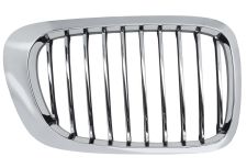 Rejilla Bmw Serie 3 (e46) 1999-2003 coupe / frente marco cromado / lamas cromados / negras / derecha