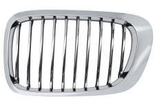 Rejilla Bmw Serie 3 (e46) 1999-2003 coupe / frente marco cromado / lamas cromados / negras / izquierda