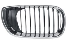 Rejilla Bmw Serie 3 (e46) 2001-2005 frente marco cromado / lamas negras / derecha