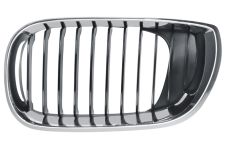 Rejilla Bmw Serie 3 (e46) 2001-2005 frente marco cromado / lamas negras / izquierda