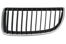 Rejilla Bmw Serie 3 (e90-e91) 2005-2009 frente / marco cromado / lamas negras / izquierda
