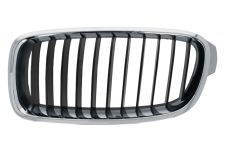 Rejilla Bmw Serie 3 (f30-f31) 2015-2018 frente / basis / marco cromado / lamas negras / izquierda