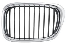 Rejilla Bmw Serie 5 (e39) 2001-2003 frente / marco cromada / lamas negra / izquierda