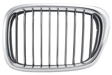 Rejilla Bmw Serie 5 (e39) 2001-2003 frente / marco cromado / lamas cromadas / izquierda
