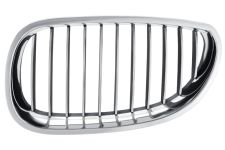 Rejilla Bmw Serie 5 (e60-e61) 2003-2007 frente / marco cromado / lamas negras / cromadas / izquierda