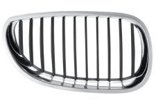 Rejilla Bmw Serie 5 (e60-e61) 2003-2007 frente / marco cromado / lamas negras / derecha