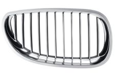 Rejilla Bmw Serie 5 (e60-e61) 2007-2011 frente / marco cromado / lamas negras / cromadas / derecha