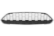 Rejilla Ford Fiesta 2013-2017 parachoques delantero / superior / panel de abeja / con moldura cromada / central