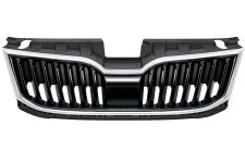 Rejilla Skoda Octavia 2017-2020 frente / negra brillante / marco cromado
