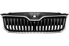 Rejilla Skoda Superb 2015-2019 frente / lamas cromadas / con marco cromado