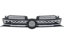 Rejilla Volkswagen Golf vi 2008-2012 frente / modelo gti / gtd / negra / con molduras cromadas