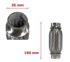 Tubo de escape flexible 35mm diametro x 150mm longitud
