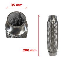 Tubo de escape flexible 35mm diametro x 200mm longitud