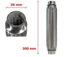 Tubo de escape flexible 35mm diametro x 300mm longitud