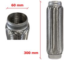 Tubo de escape flexible 60mm diametro x 300mm longitud