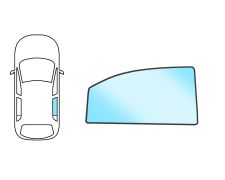 Ventanilla Audi 80 1987-1991 4 puertas / trasera / verde / derecha