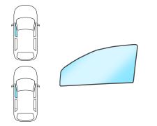 Ventanilla Daewoo Nubira 1997-2000 4/5 puertas / familiar / delantera / verde / izquierda