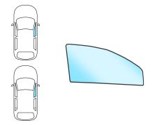 Ventanilla Daewoo Nubira 2000-2003 4/5 puertas / familiar / delantera / verde / derecha