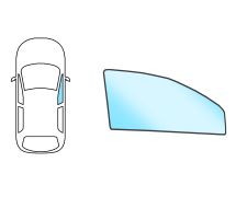 Ventanilla Ford Fiesta 2006-2008 3 puertas / delantera / verde / derecha