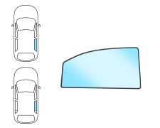 Ventanilla Ford Sierra 1987-1990 4/5 puertas / familiar / trasera / verde / derecha