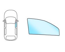 Ventanilla Jeep Cherokee 1984-1995 3 puertas / delantera / verde / derecha