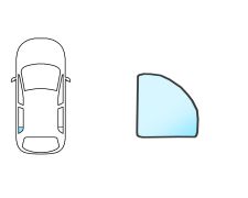 Ventanilla Mitsubishi Carisma 1999-2006 5 puertas / trasera / verde / fija / izquierda