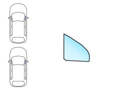 Ventanilla Peugeot 208 2012-2015 3/5 puertas / delantera / fija / verde / derecha