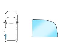 Ventanilla Renault Kangoo 2007-2013 con puerta corredera / fija / trasera utlima / verde / 610mmx515mm / izquierda