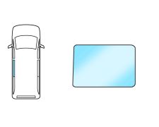 Ventanilla Renault Trafic 2001-2007 trasera / verde / con ventanilla fija y corredera / izquierda