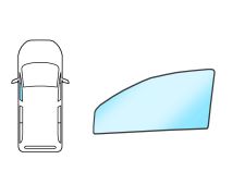 Ventanilla Seat Alhambra 2001-2010 delantera / verde / izquierda