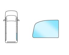Ventanilla Volkswagen Caravelle 1996-2003 trasera / fija / incoloro / derecha