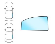 Ventanilla Volkswagen Jetta 1983-1992 2 puertas / trasera / fija / verde / derecha
