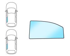 Ventanilla Volkswagen Jetta 1983-1992 2 puertas / trasera / fija / verde / izquierda