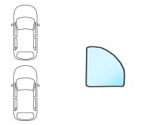 Ventanilla Volkswagen Jetta 1983-1992 4 puertas / trasera / fija / verde / izquierda