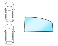 Ventanilla Volkswagen Jetta 1983-1992 4 puertas / trasera / verde / izquierda