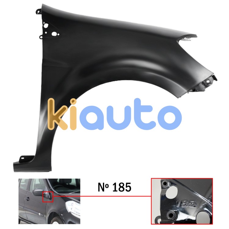 Aleta renault clio 2009-2013 delantera / modelo 185 / derecha OE 7701476103 / 631003362R