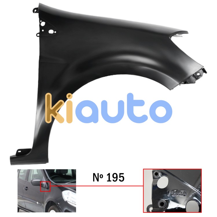 Aleta renault clio 2009-2013 delantera / modelo 195 / derecha OE 7701476105