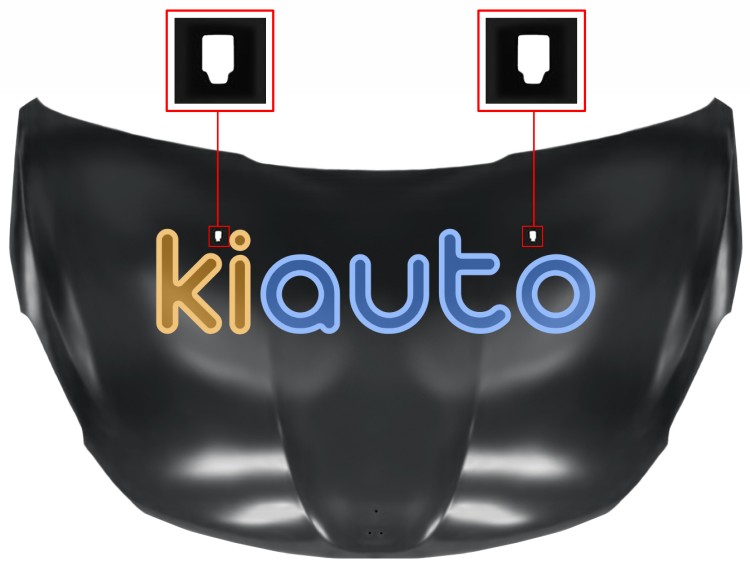 Capo peugeot 208 2012-2015 delantero / con agujeros de limpiaparabrisas cuadrados OE 9803656980