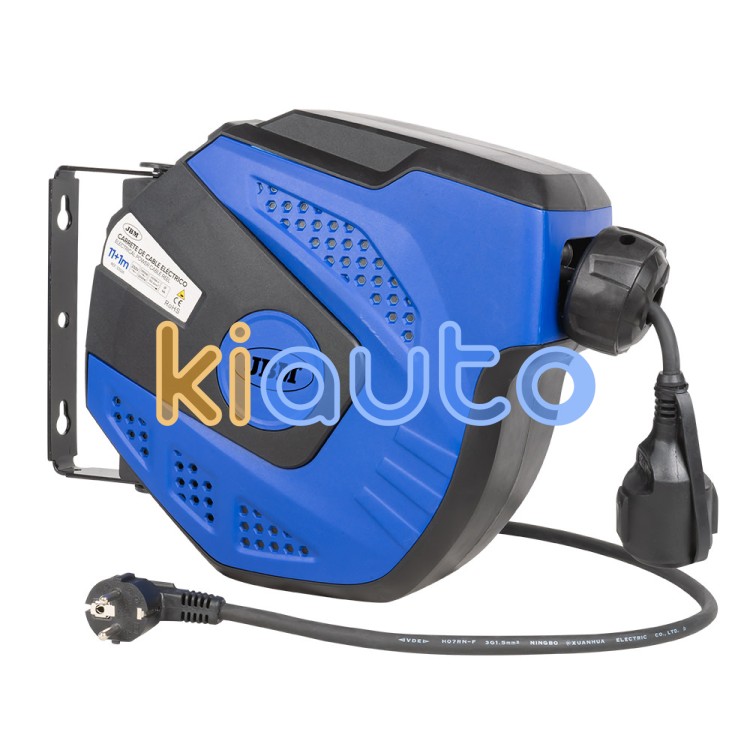 Carrete de cable eléctrico - 12m - azul